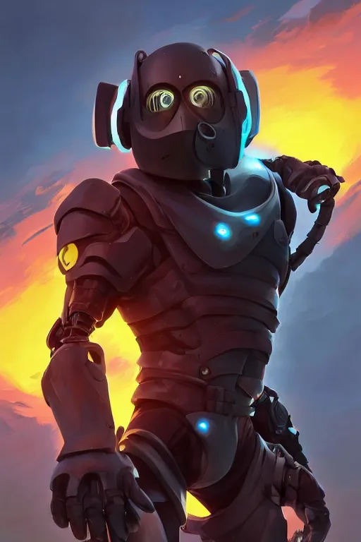 Image similar to epic mask helmet robot ninja portrait stylized as fornite style game design fanart by concept artist gervasio canda, behance hd by jesper ejsing, by rhads, makoto shinkai and lois van baarle, ilya kuvshinov, rossdraws global illumination radiating a glowing aura global illumination ray tracing hdr render in unreal engine 5