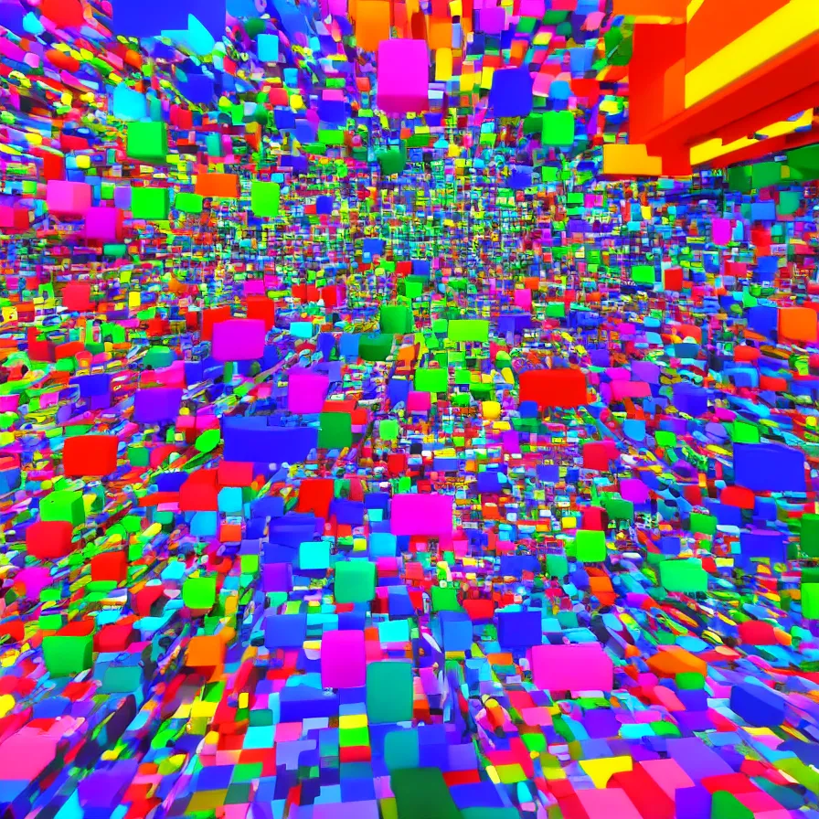 Image similar to 3 d render of an art piece colorful, surrounded by music, videogames, very detailed