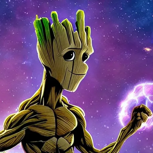 Image similar to games, cartoons, groot, endless, universe