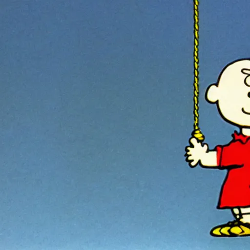 Image similar to Charlie Brown swings a yo-yo