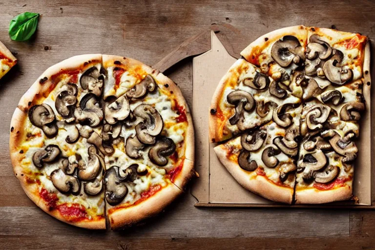 Image similar to mushroom-pizza