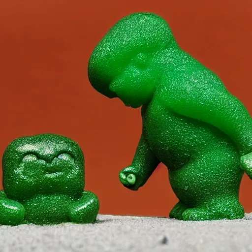 Prompt: green gummy venus of willendorf