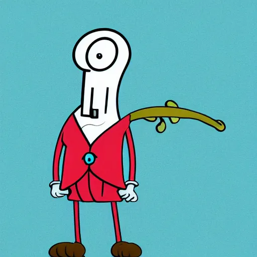 Prompt: handsome squidward, male, cartoon network style, poster