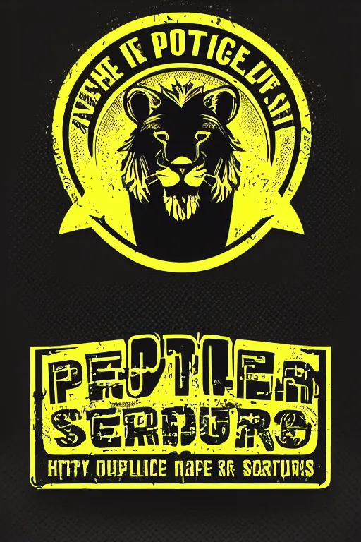 Prompt: in the style of max prentis and deathburger and laurie greasley a vector e-sports vector logo of a police lion, highly detailed, colourful, 8k wallpaper