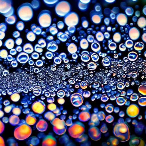 Prompt: Photo of psychedelic droplets of water, digital, 8K