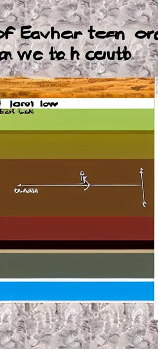 Image similar to layers of the earth's crust, heaven at the top, hell at the bottom, layer of lava, cut - away view