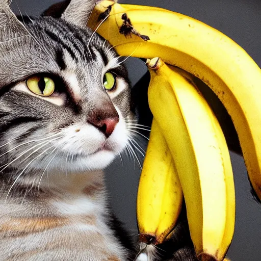 Image similar to cat eating banana