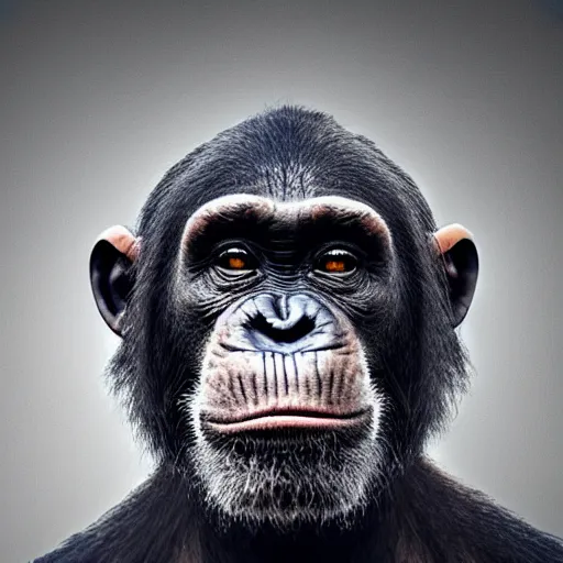 Image similar to mugshot of chimpanzee