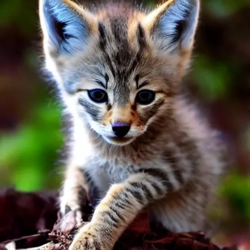 Image similar to an adorable coyote kitten