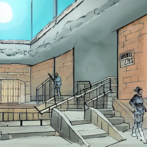 Prompt: concept art of horny jail