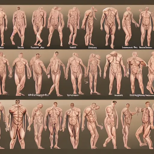 Image similar to human anatomy reference sheet,