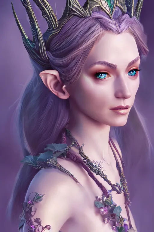 Prompt: beautiful elven princess, accurate anatomy, only two hands, highly detailed, digital painting, artstation, concept art, smooth, sharp focus, illustration, Unreal Engine 5, 8K, art by bearbrickjia