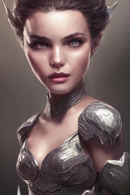 Image similar to three-quarters portrait pose of a beautiful woman, strong body,super heroine costume, human super powers, fantasy, intricate, elegant, highly detailed, digital painting, artstation, concept art,shining, sharp focus,D&D, illustration, art by Stanley Lau