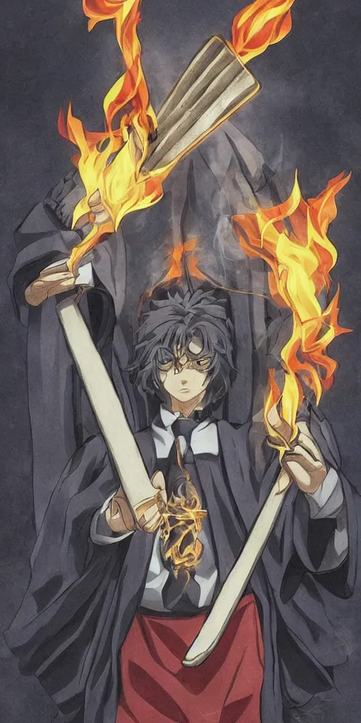 Prompt: powerful anime judge with a magic gavel on fire, in a court room with a justice scale on his desk, drawn by a famous anime artist, high quality, fine lines, amazing detail. colored, the justice tarot card