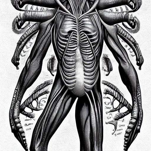 Image similar to alien anatomy by frank netter