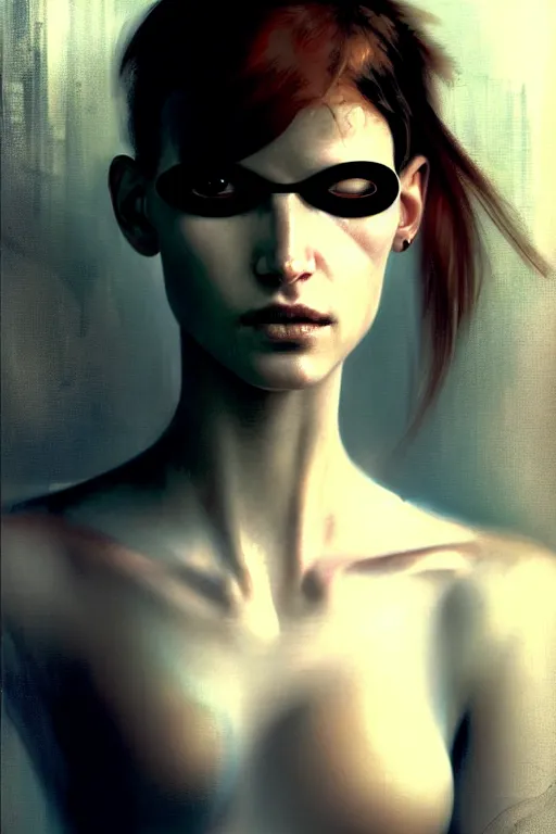 portrait by paolo roversi of one futuristic secret FBI, Stable Diffusion