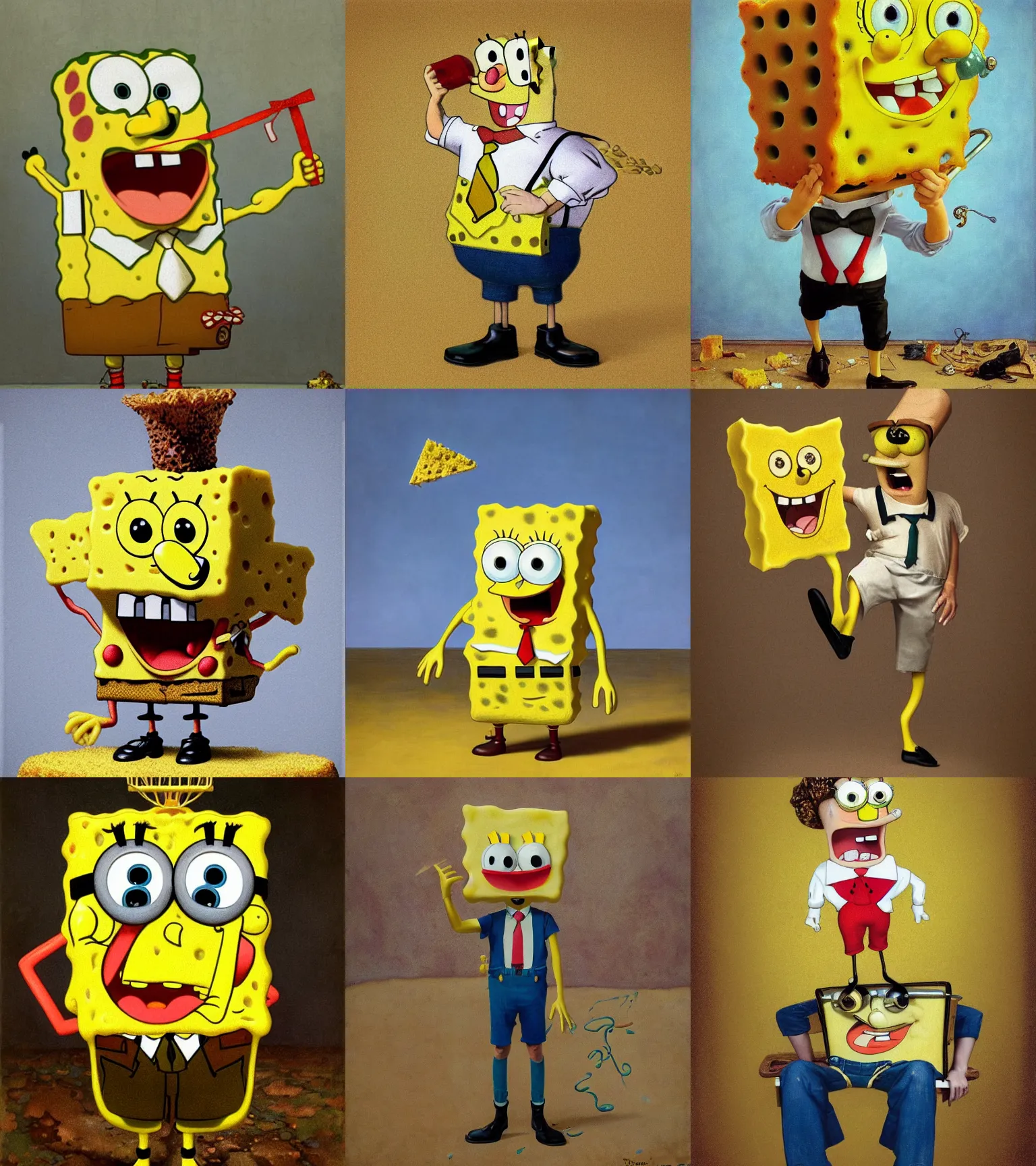 Prompt: SpongeBob SquarePants made of cheese in shirt with suspenders and white t-shirt drawn by lourens alma-tadema, norman rockwell, frank frazetta, alphonso azpiri, peter paul rubens, alphonse mucha, gustav klimt 4k, unreal 5, DAZ, french noveau, trending on artstation, octane render, hyperrealistic