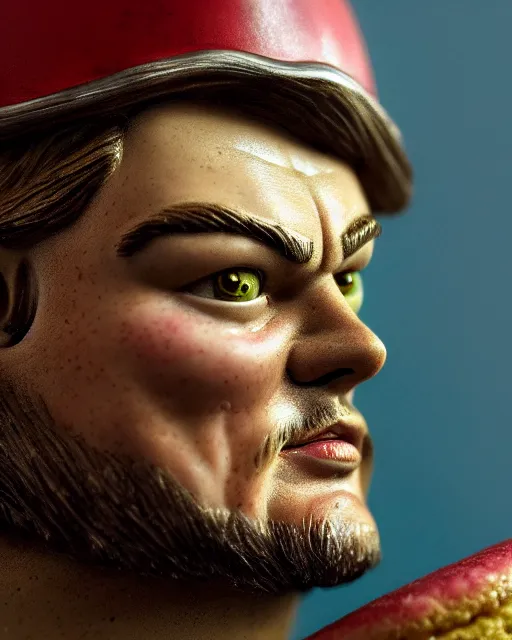 Prompt: highly detailed closeup, face profile portrait of a tin toy leonardo dicaprio as a medieval demon eating cakes in a castle, hyper realistic, artstation, illustration, nicoletta ceccoli, mark ryden, lostfish, dan decarlo, bob clampett, max fleischer, digital paint, matte paint, vivid colors, detailed and intricate environment