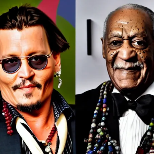 Prompt: johnny depp as bill cosby