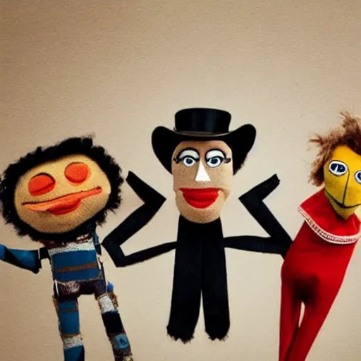 Image similar to I am sure these puppets are very smart and have a very clear understanding of the principles of film.