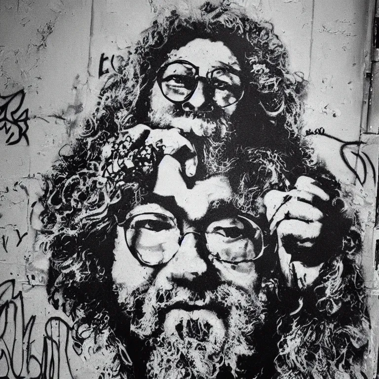 Image similar to graffiti jerry garcia