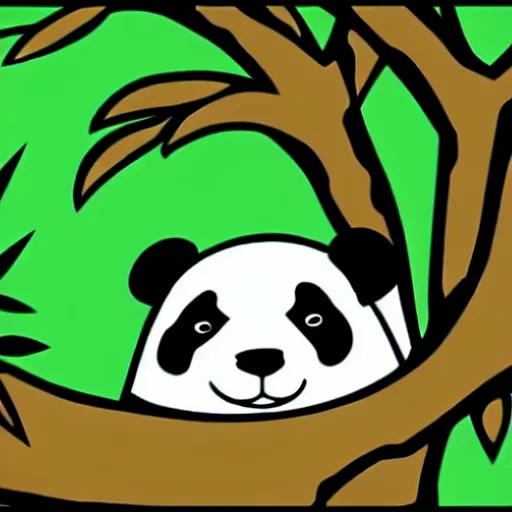 Image similar to cute cartoon baby panda in the Chinese jungle, Ghibli, clipart