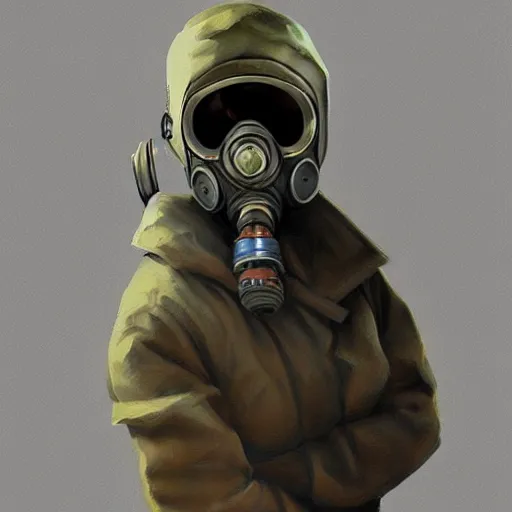 Prompt: concept art of gas mask by jama jurabaev, brush hard, artstation, cgsociety, high quality, brush stroke