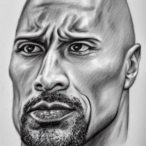 Download Bleed Area May Not Be Visible  Dwayne Johnson Drawing Head  Full  Size PNG Image  PNGkit