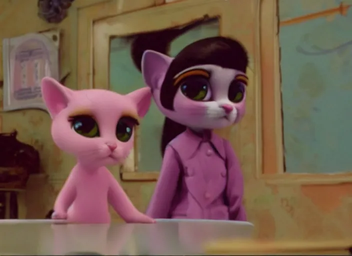 Prompt: littlest pet shop cat in amelie ( 2 0 0 1 )