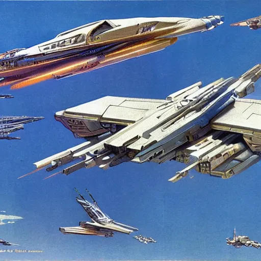 Image similar to star citizen, concept art by robert mccall