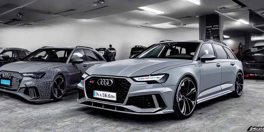 Image similar to “2022 Audi RS6 Sedan, nardo grey, 8k, ultra realistic, high detail”