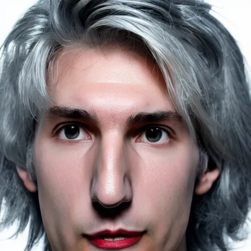 Image similar to xqc, big long nose, underbite