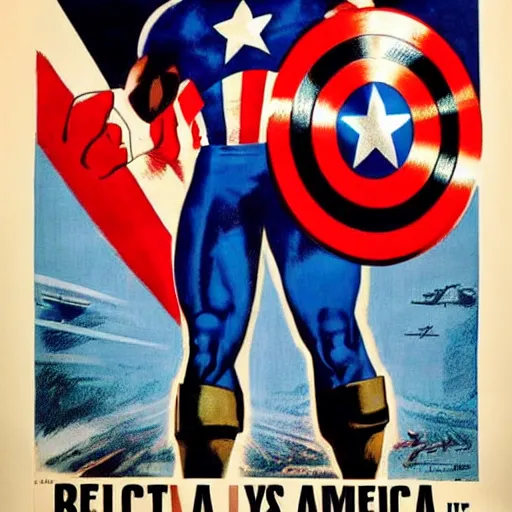 Image similar to black captain america. wwii american propaganda poster by james gurney