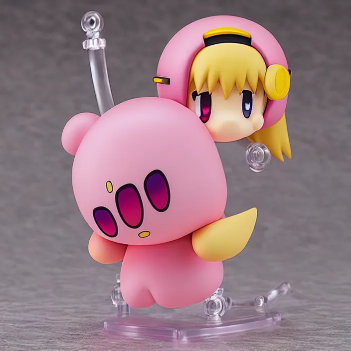 Prompt: Kirby, An anime Nendoroid of Kirby, figurine, detailed product photo