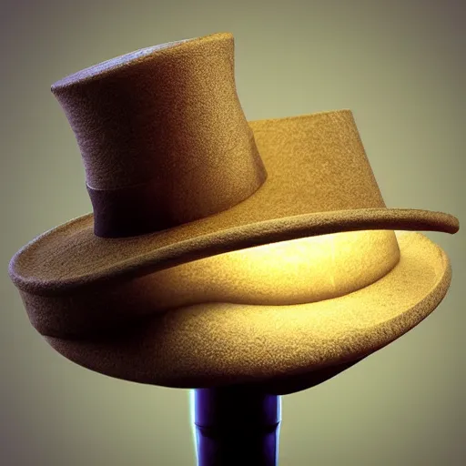 Prompt: “ frog wearing top hat sitting in front of a lamp, realistic, whimsical, volumetric lighting, 3 d ”