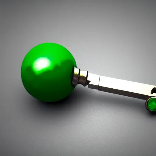 Image similar to a 3d game object of the metal key with large green diamond, icon, vray 4k render, on the white background, rpg game inventory item