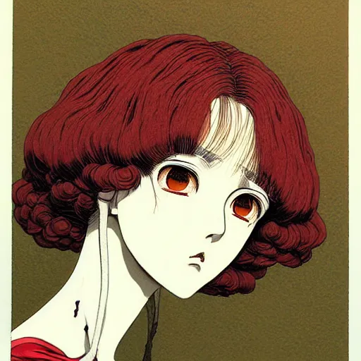 Image similar to prompt : portrait of elv painted in miyazaki color style drawn by katsuhiro otomo and takato yamamoto, inspired by fables, china doll face, smooth face feature, intricate oil painting, high detail, sharp high detail, manga and anime 2 0 0 0