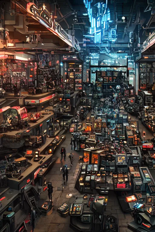 Image similar to Cybertron, inside of a Hot Topic store for goth Decepticons, Transformers, concept art, accurate perspective, cinematography by Wes Anderson, 4k octane render, photorealistic , cinematic lighting, Artstation