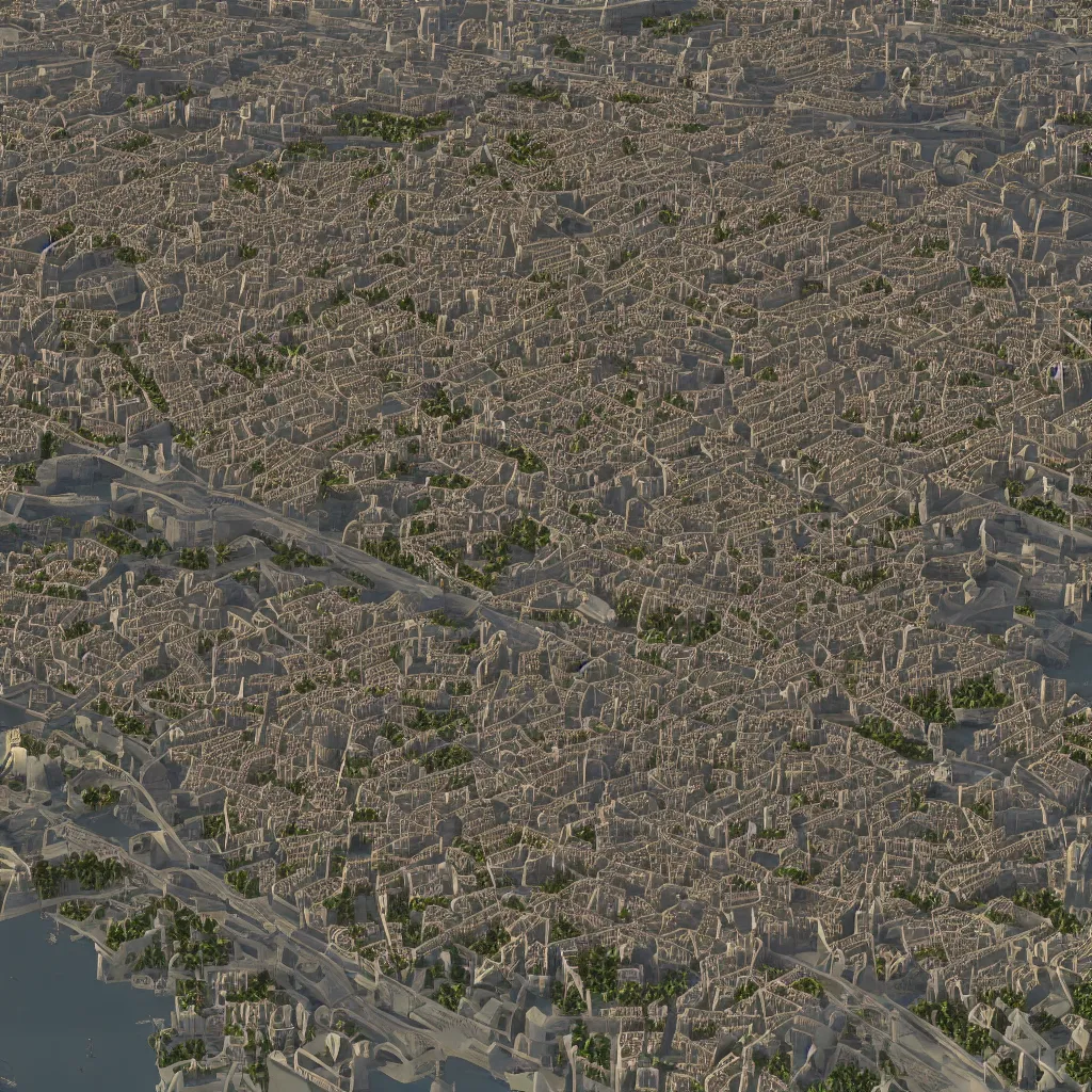 Prompt: A map of paris in Civilization 5, video game, highly detailed, intricate, 8k render, by Greg Rutkowski