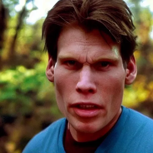 Prompt: Live Action Still of Jerma985 in The Goonies, real life, hyperrealistic, ultra realistic, realistic, highly detailed, epic, HD quality, 8k resolution, body and headshot, film still