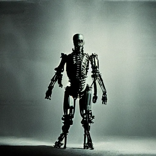 Image similar to movie still of a monster cyborg, cinematic composition, cinematic light, warm lighting criterion collection, by david lynch