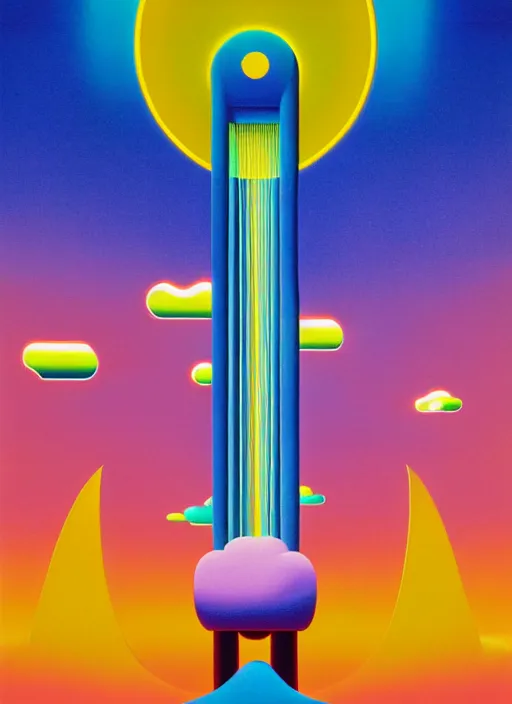 Prompt: gates to heaven by shusei nagaoka, kaws, david rudnick, airbrush on canvas, pastell colours, cell shaded!!!, 8 k