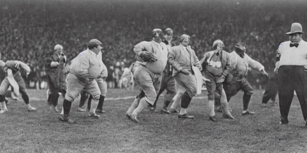 Image similar to president taft as the starting quarterback for the chicago bears