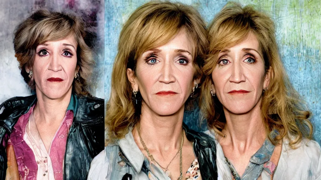 Image similar to greasepunk lengthy detailed portrait of felicity huffman at age 1 0 5