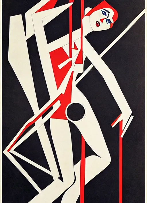 Image similar to constructivism monumental graphic super flat style figurative detailed portrait by avant garde painter and leon bakst, illusion surreal art, highly conceptual figurative art, intricate detailed illustration drawing, controversial poster art, geometrical drawings, no blur