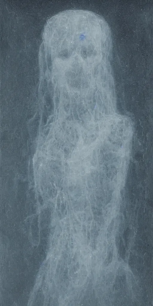 Image similar to portrait of a ghost made of water