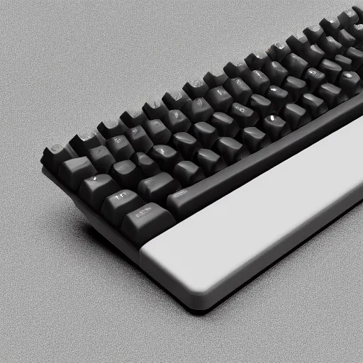 Prompt: a mechanical keyboard designed by dieter rams, 3 d render, unreal engine 5, cinematic lighting, high detail product photo