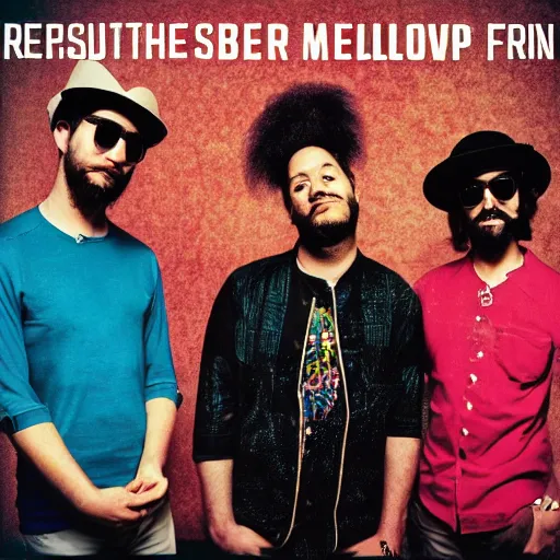 Image similar to cover album for the funk psychedelic sober simplified retropunk smooth vibes band known as the mellows