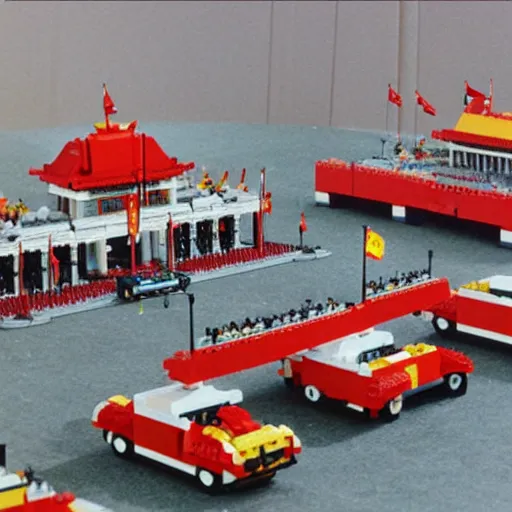 Image similar to tiananmen square 1 9 8 9 lego set