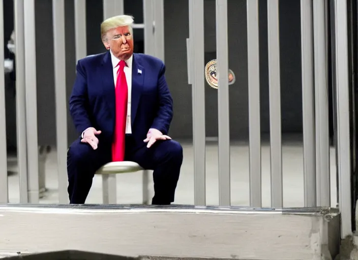 Image similar to trump inside the jail